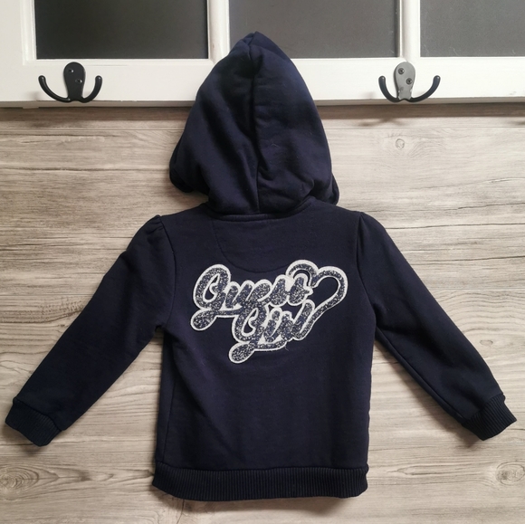 2 YEARS GUESS, Navy Blue Zippered Hoodie NWOT - Picture 5 of 5